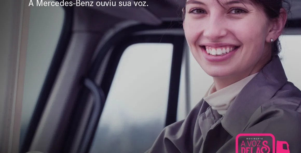 Mercedes-Benz apoia mulheres que querem ser caminhoneiras