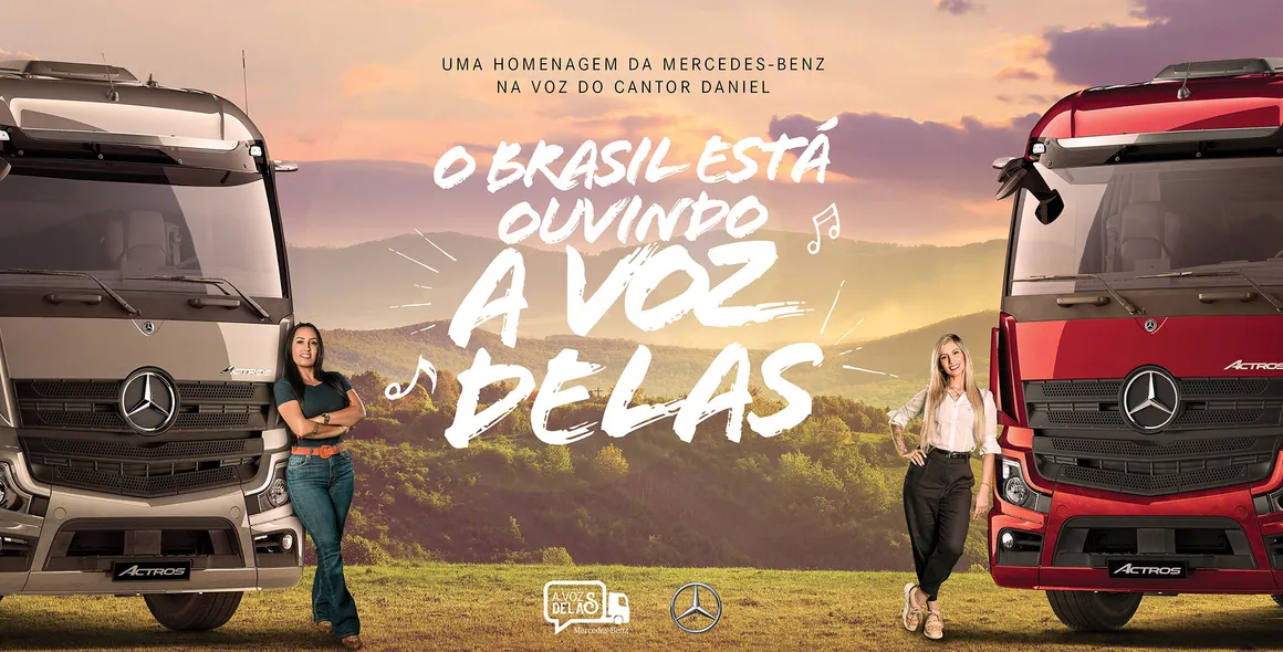Mercedes-Benz homenageia caminhoneiras e cristais com um jingle especialmente composto para elas