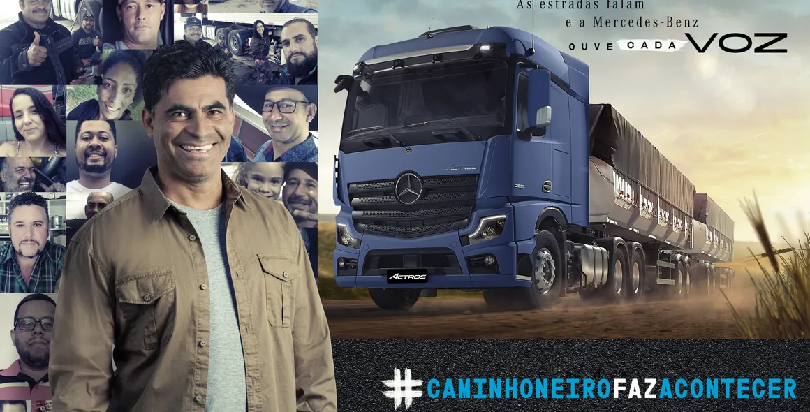 Mercedes-Benz homenageia caminhoneiros e caminhoneiras que fazem acontecer