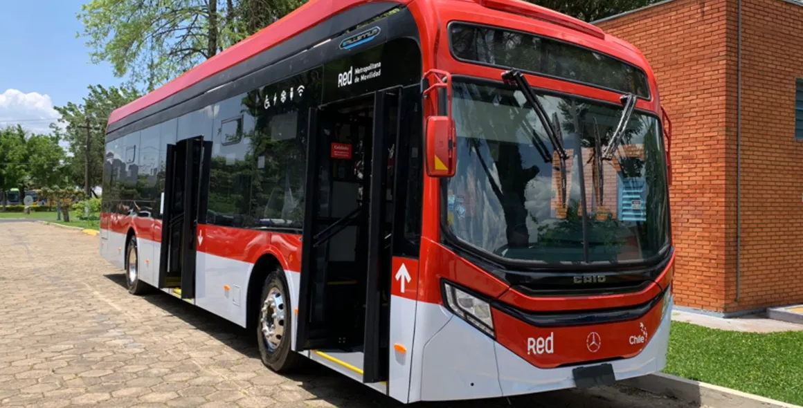 Ônibus elétrico produzido pela Mercedes-Benz do Brasil será demonstrado a clientes no Chile