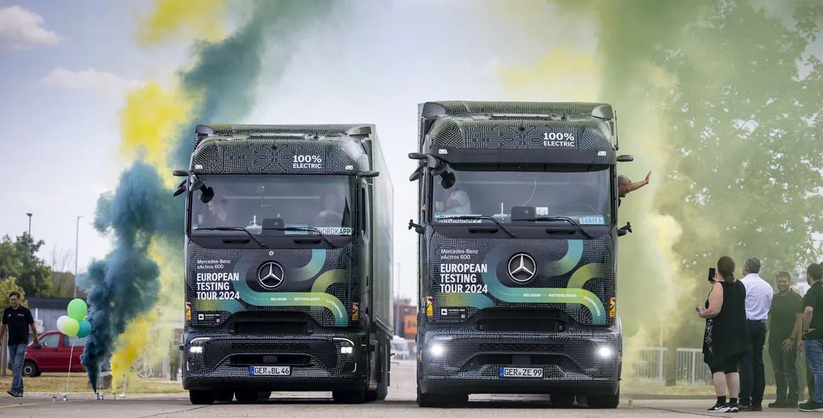 Caminhão elétrico Mercedes-Benz eActros 600 conclui percurso de 15.000 quilômetros pela Europa com sucesso