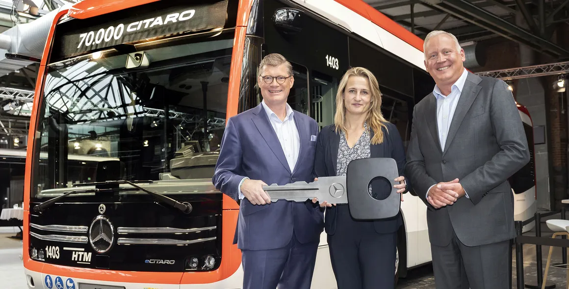 Daimler Buses celebra o marco histórico de produção de 70.000 ônibus Mercedes-Benz Citaro – modelo elétrico comemorativo chega à Holanda
