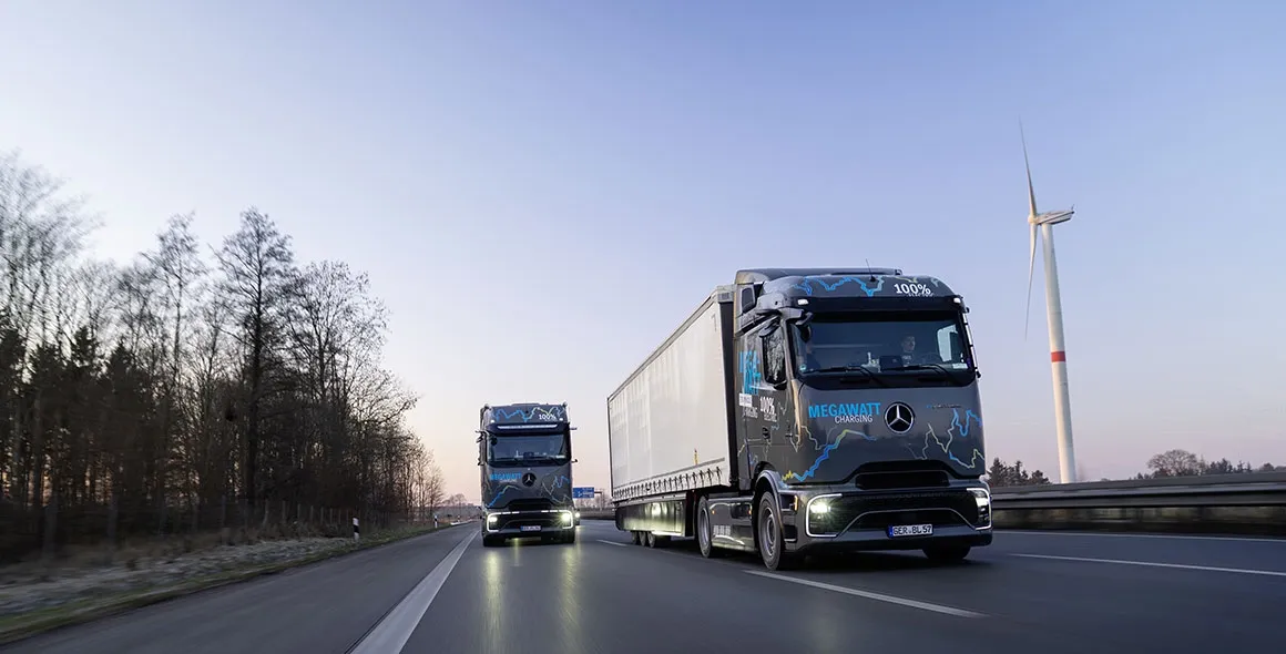 Teste de resistência de longa distância com carregamento em megawatts: Mercedes Benz Trucks envia eActros 600 da Alemanha para a Suécia