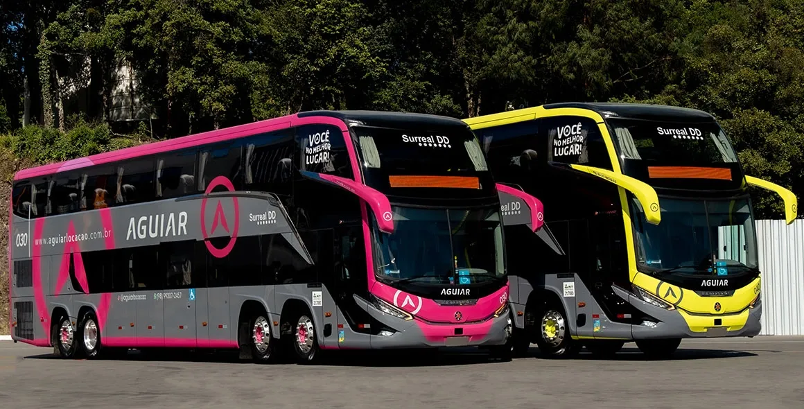 Aguiar Locação utiliza ônibus rodoviários Mercedes-Benz O 500 em serviços de alto padrão no Maranhão