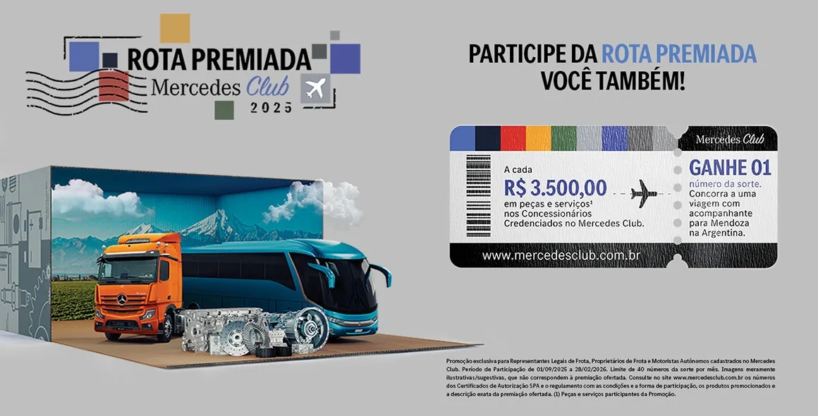 Campanha Rota Premiada Mercedes Club sorteará viagens para Mendoza na Argentina