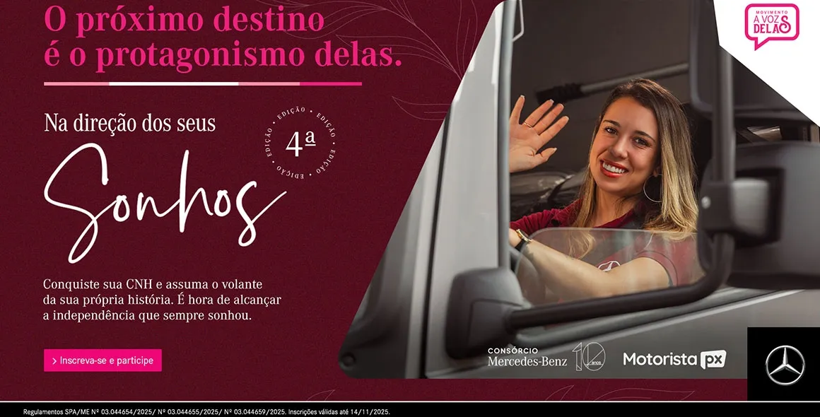 Mercedes-Benz ajuda mulheres a transformarem em realidade o sonho de se tornarem motoristas de caminhão