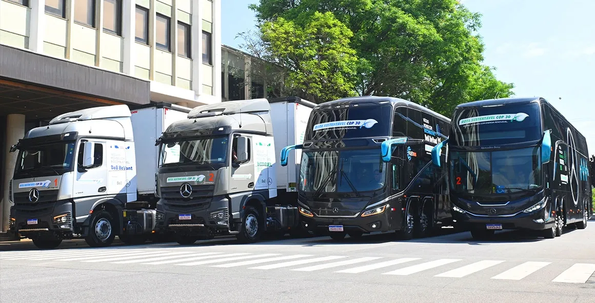 Mercedes-Benz promove teste comparativo para avaliação de biocombustível 100% em motores Euro 6
